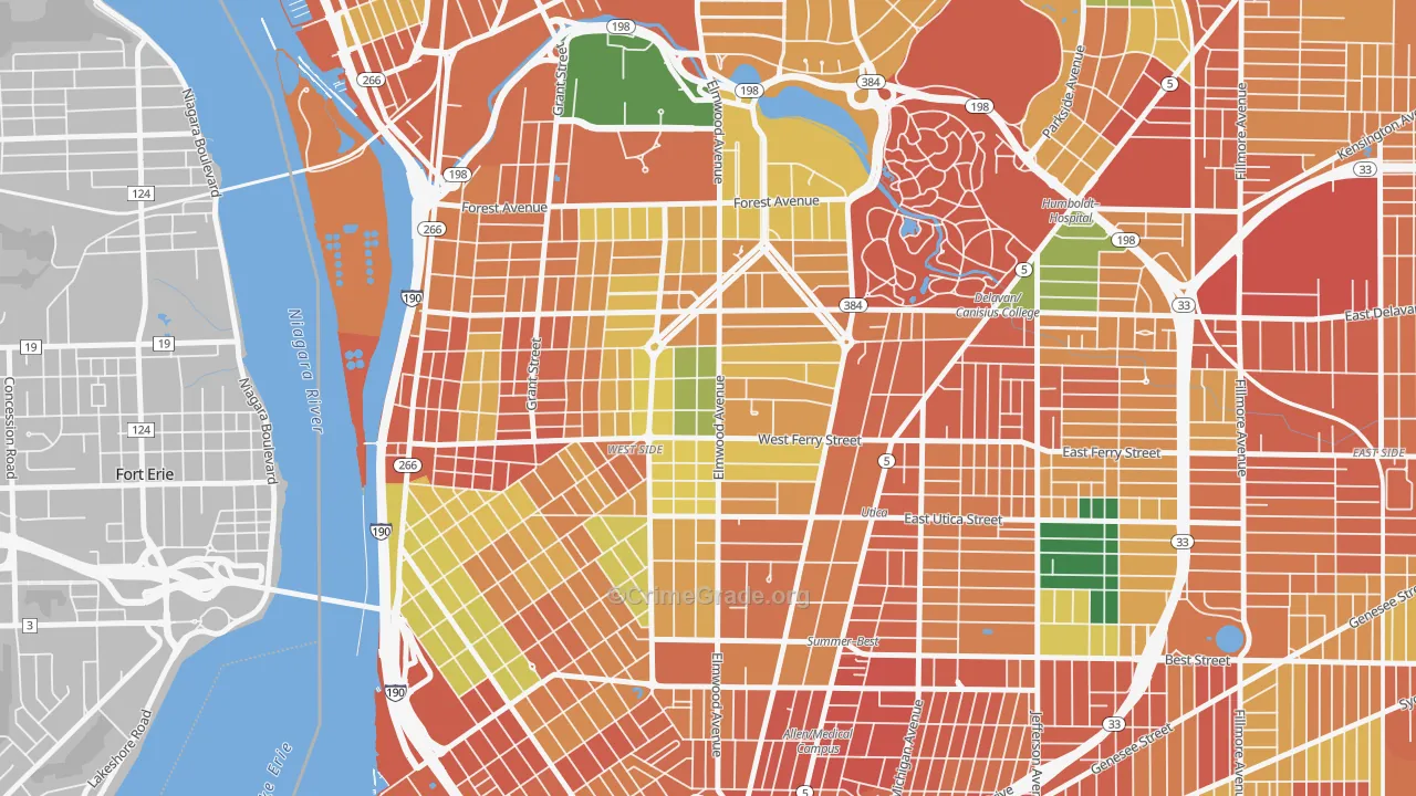 14222, NY Map of Theft Rates