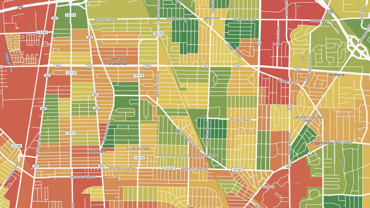 14223, NY Map of Theft Rates