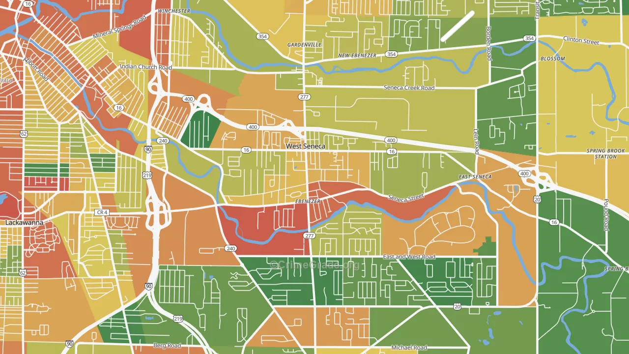 14224, NY Map of Theft Rates