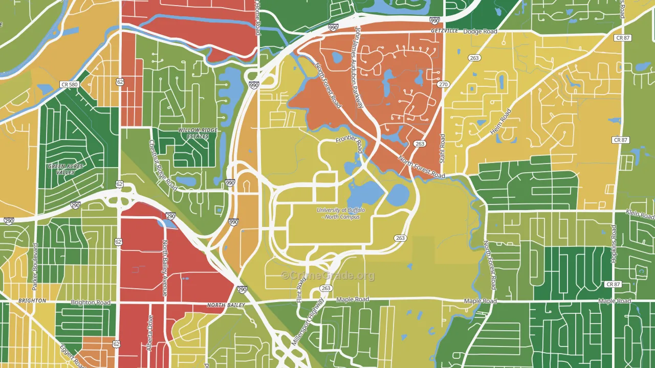 14261, NY Map of Theft Rates