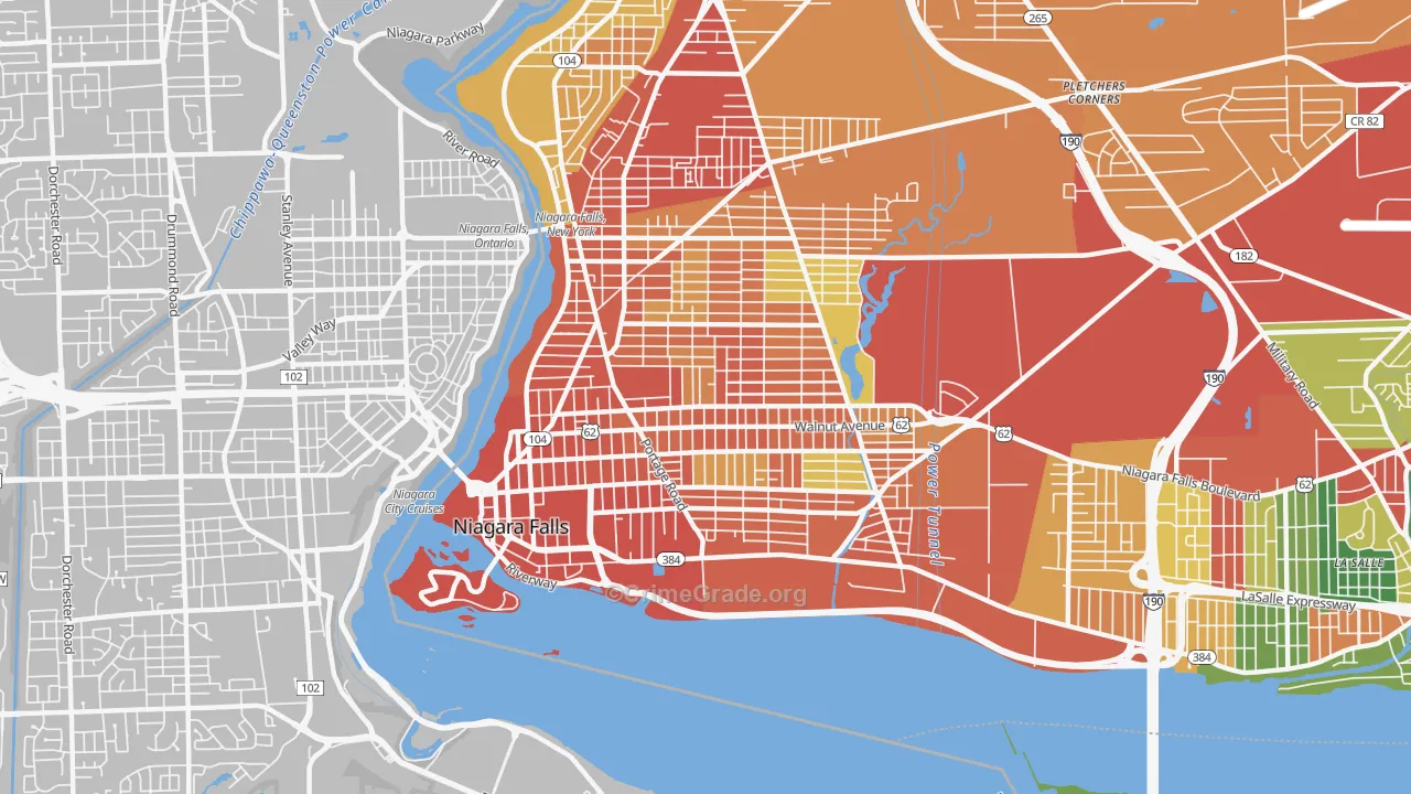 14301, NY Map of Theft Rates