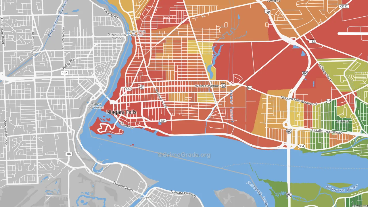 14303, NY Map of Theft Rates