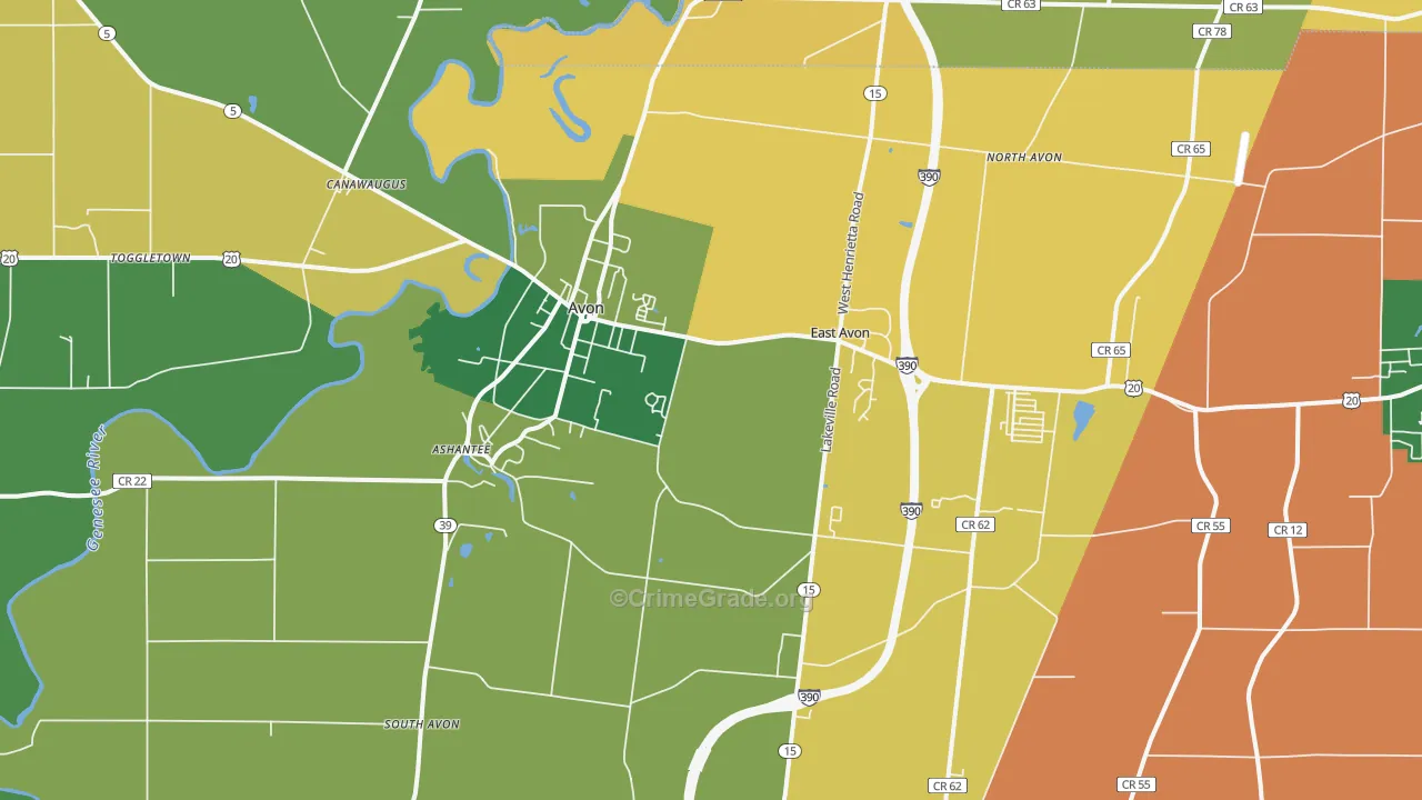 14414, NY Map of Theft Rates