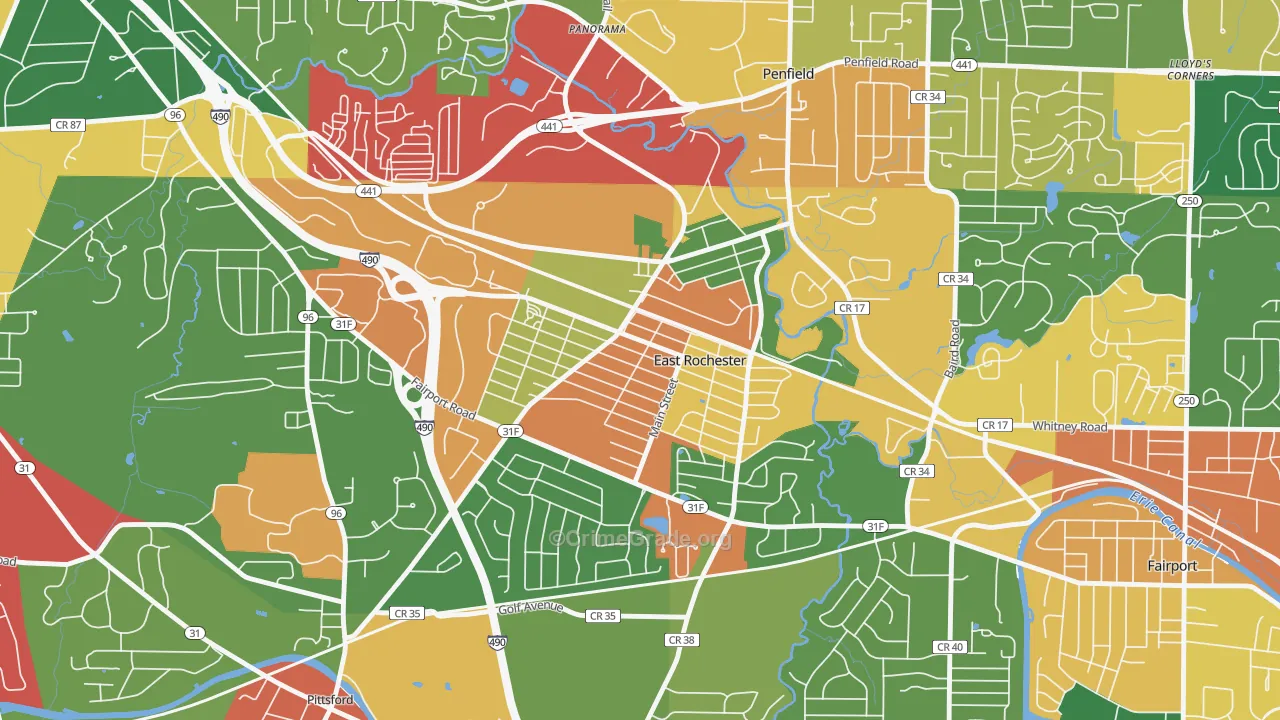 14445, NY Map of Theft Rates