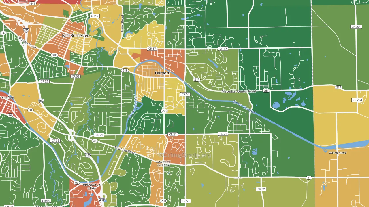 14450, NY Map of Theft Rates