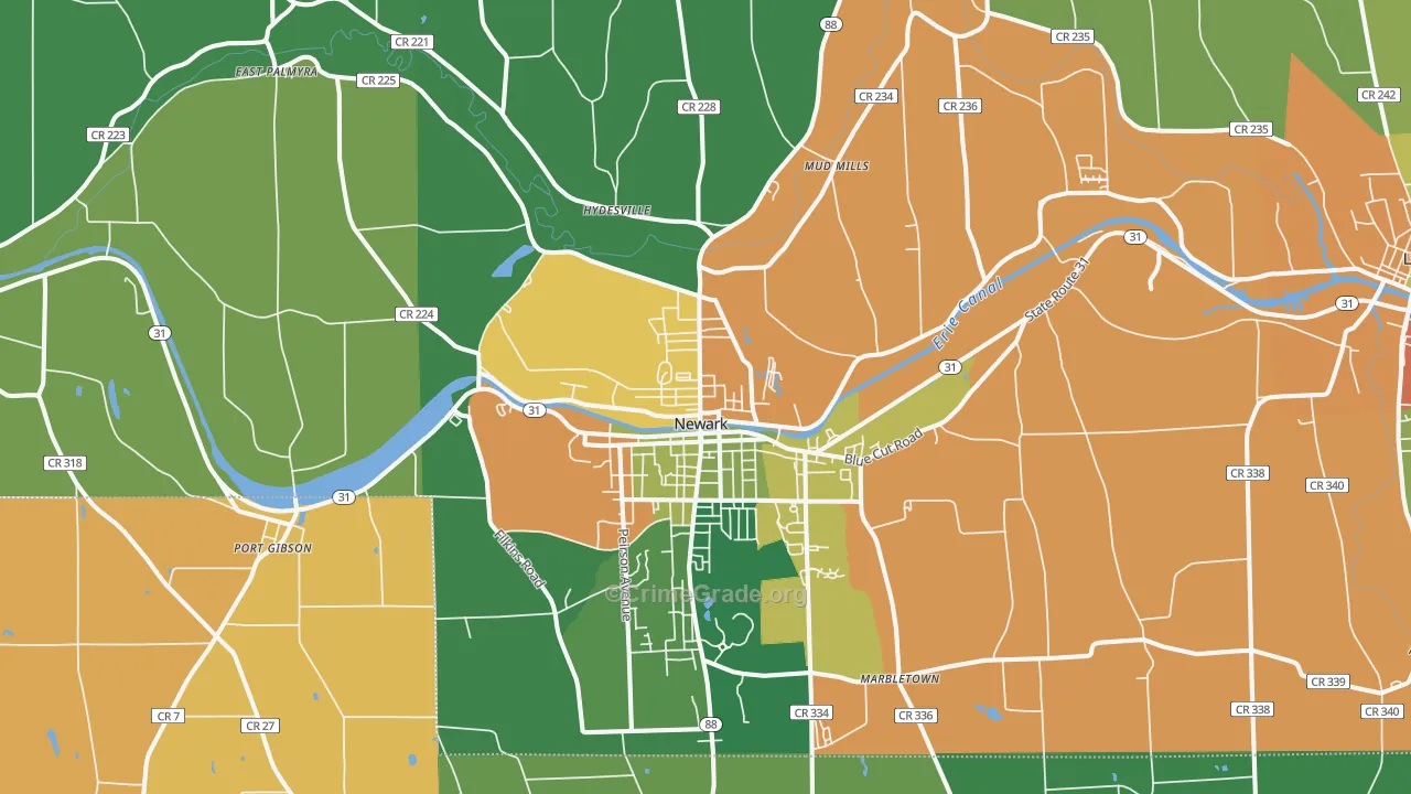 14513, NY Map of Theft Rates