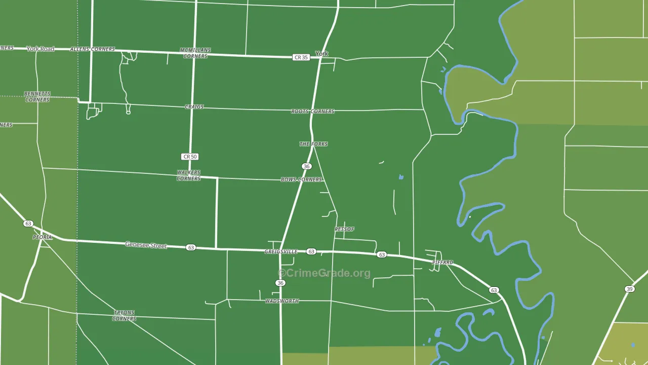 14533, NY Map of Theft Rates