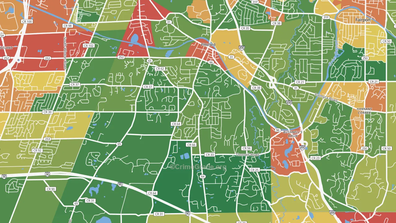 14534, NY Map of Theft Rates