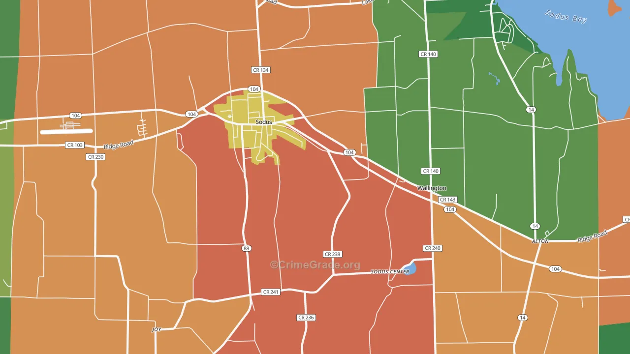 14551, NY Map of Theft Rates