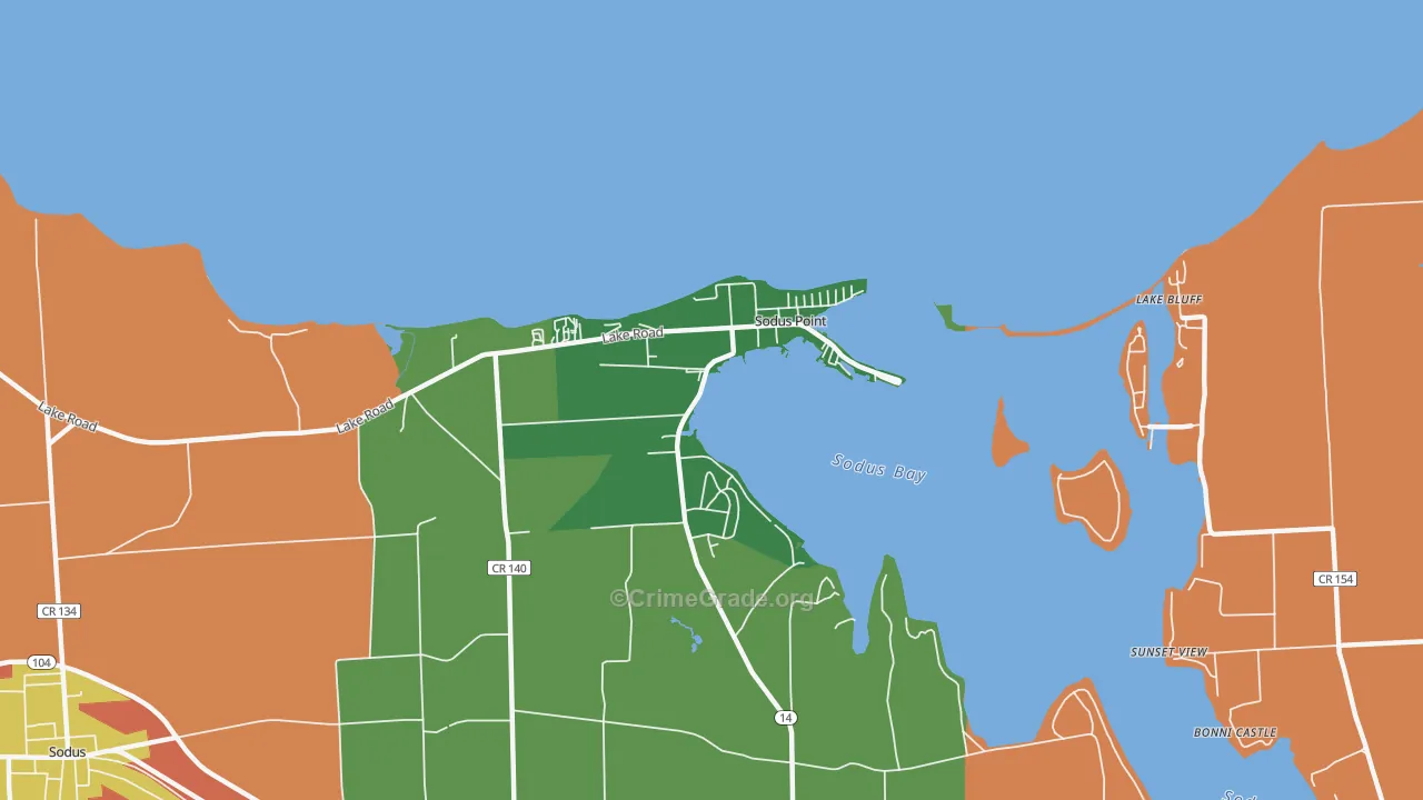 14555, NY Map of Theft Rates