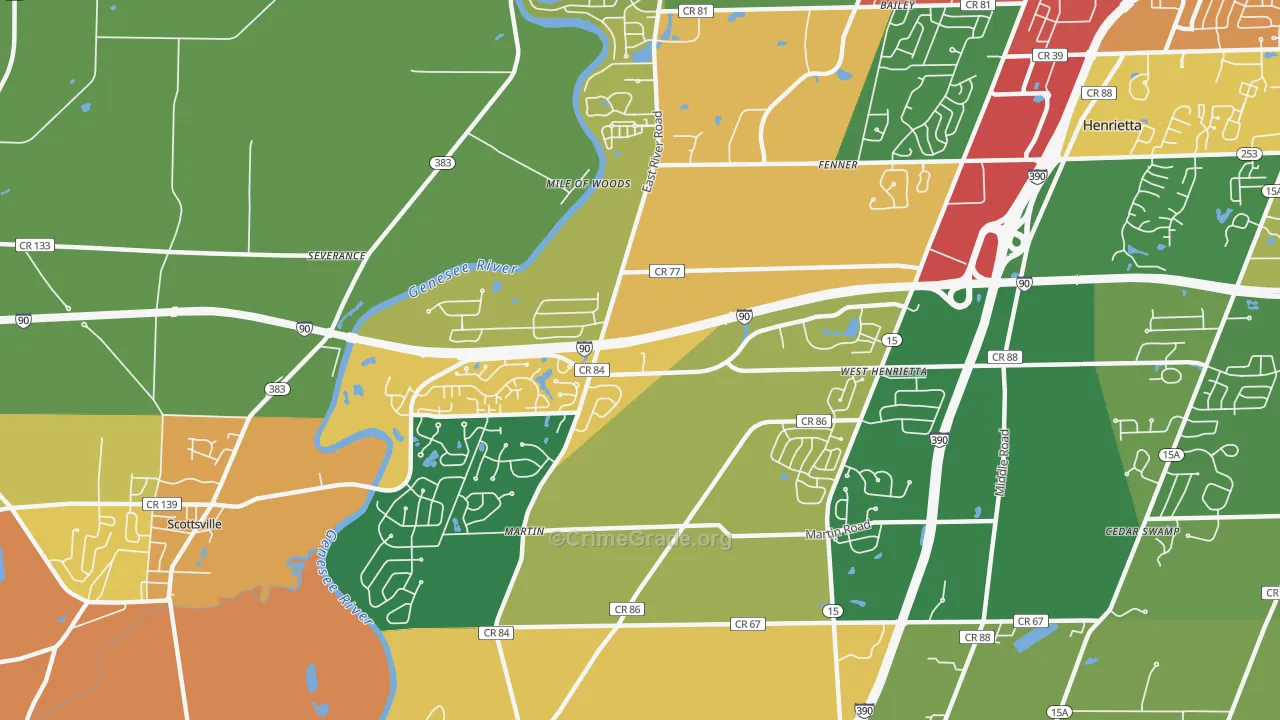 14586, NY Map of Theft Rates