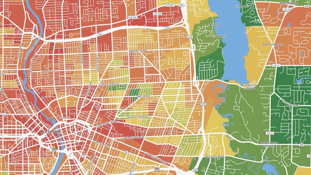 14609, NY Map of Theft Rates