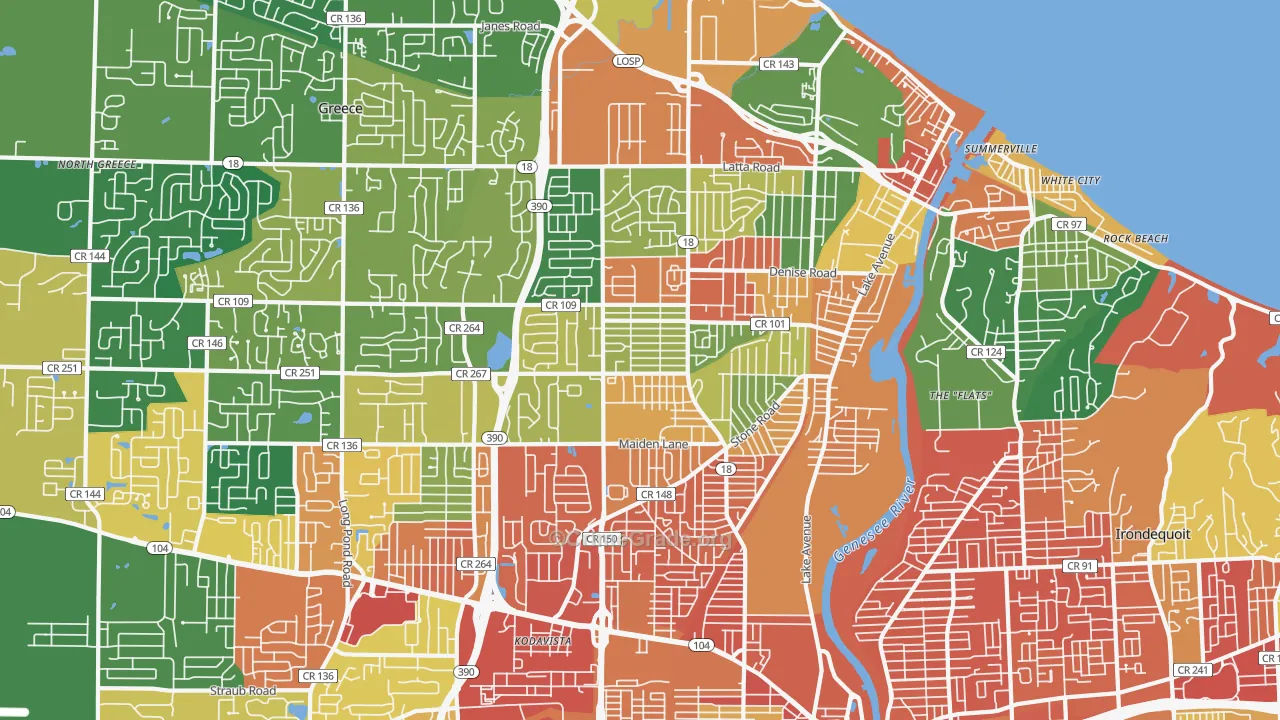 14616, NY Map of Theft Rates