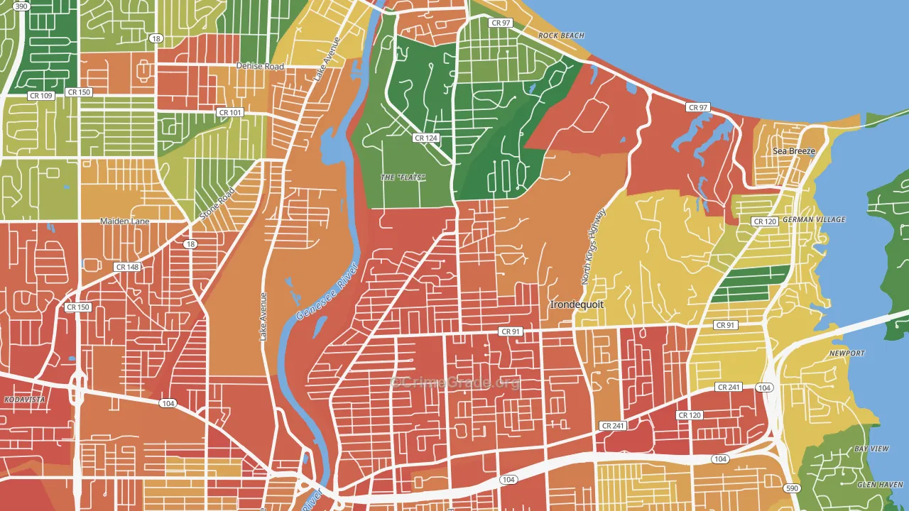 14617, NY Map of Theft Rates