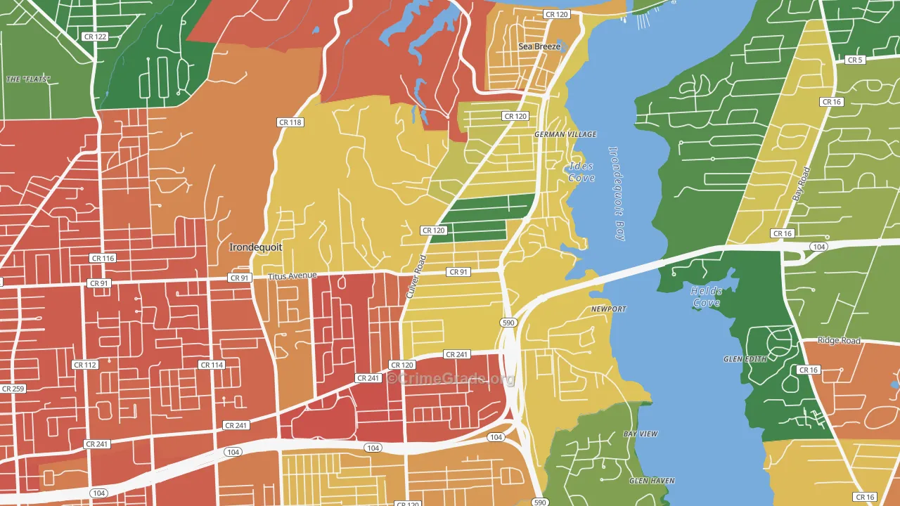 14622, NY Map of Theft Rates