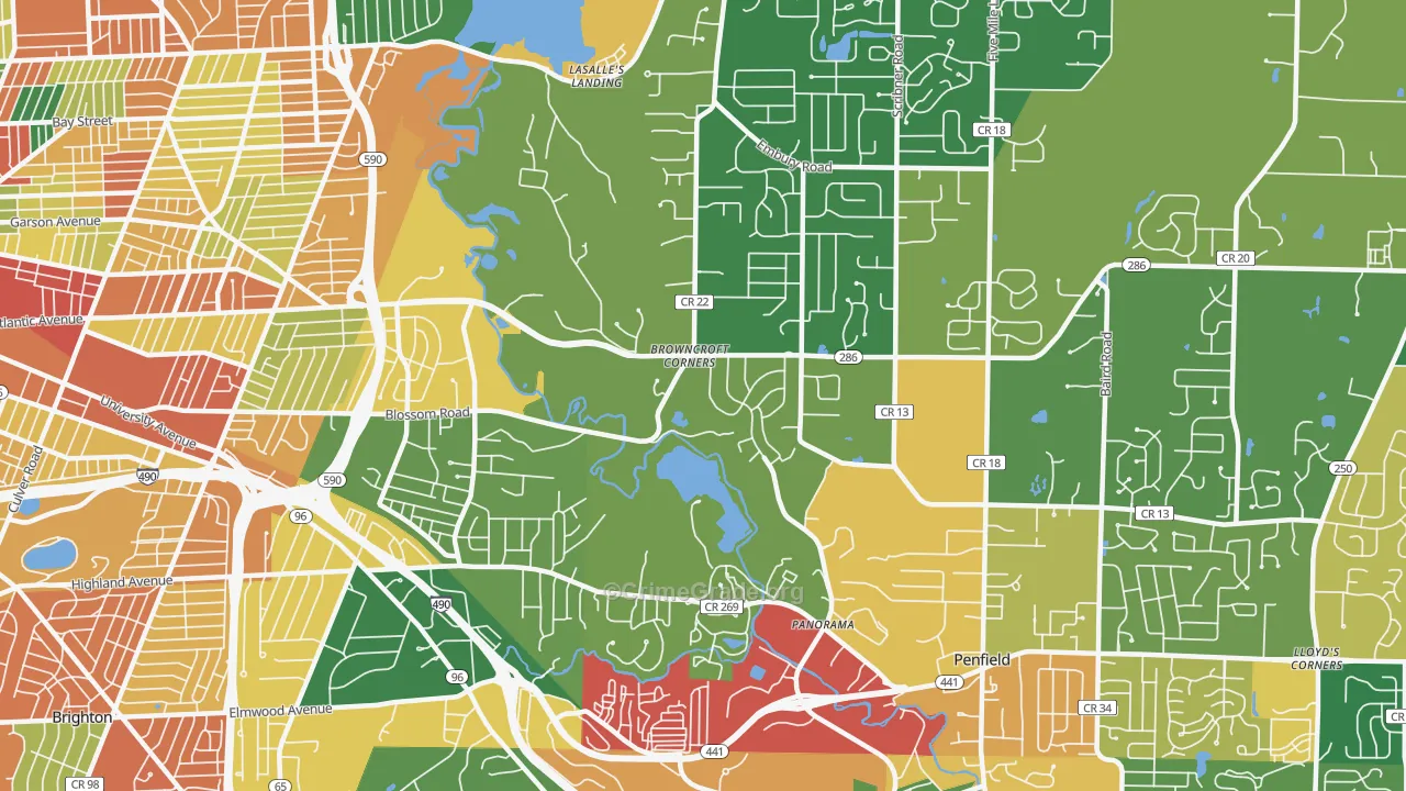 14625, NY Map of Theft Rates