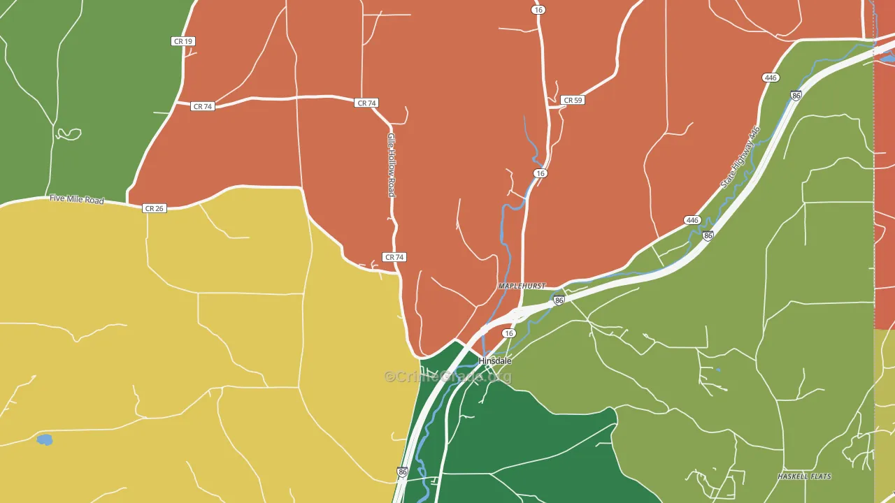 14743, NY Map of Theft Rates