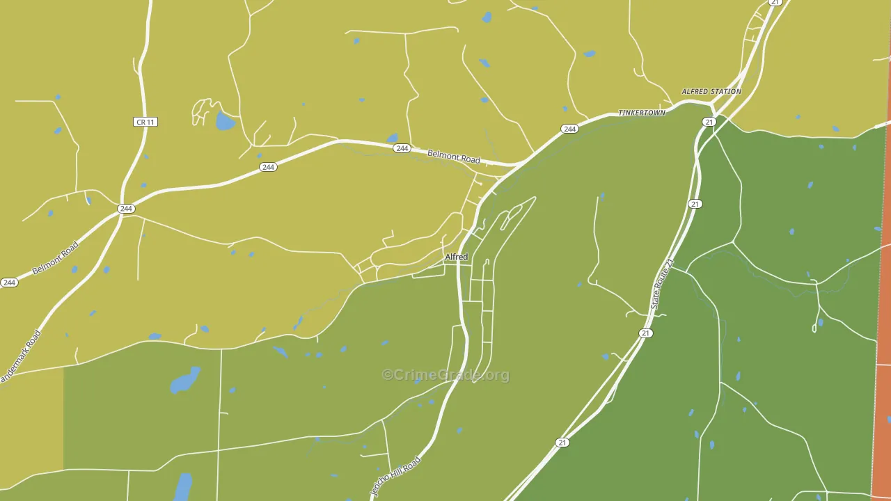 14802, NY Map of Theft Rates