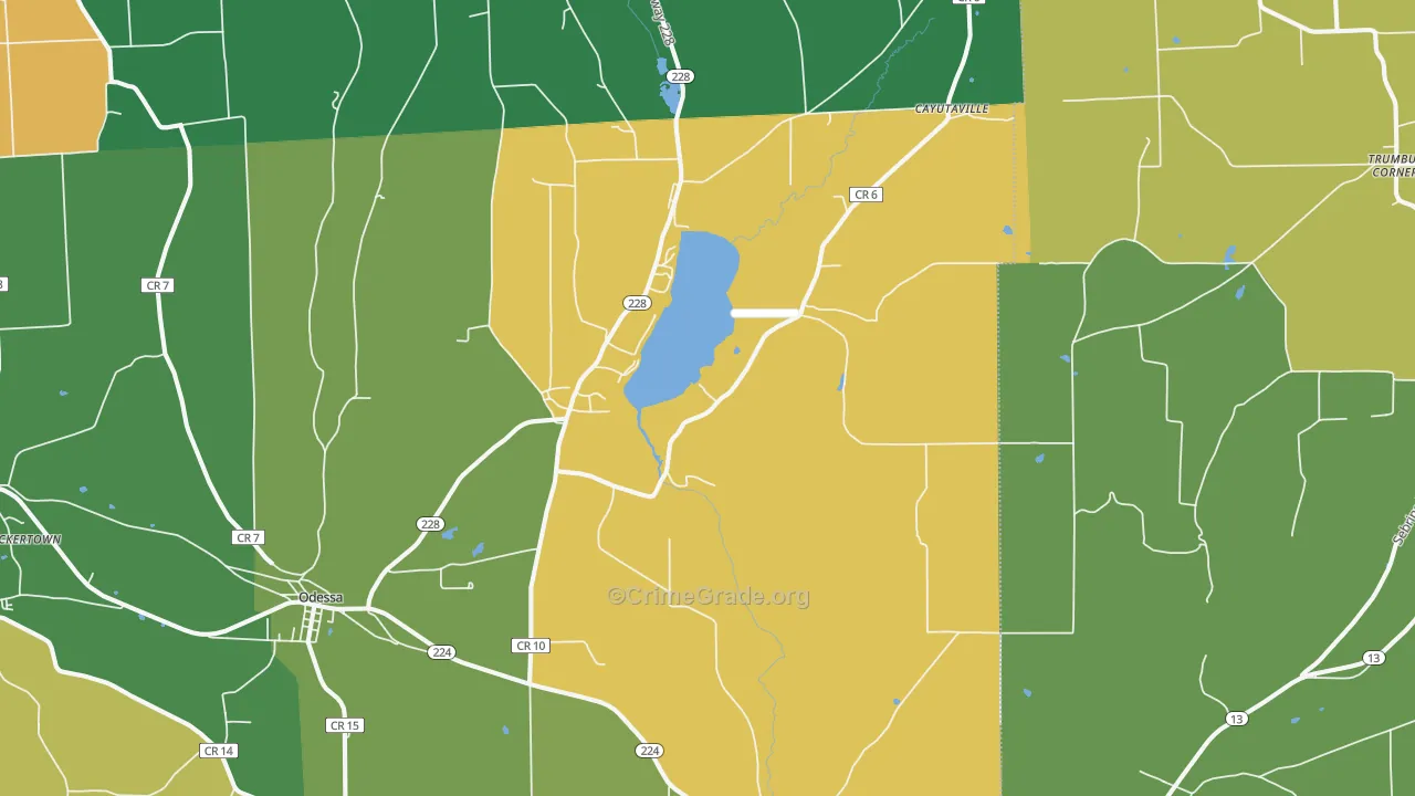 14805, NY Map of Theft Rates