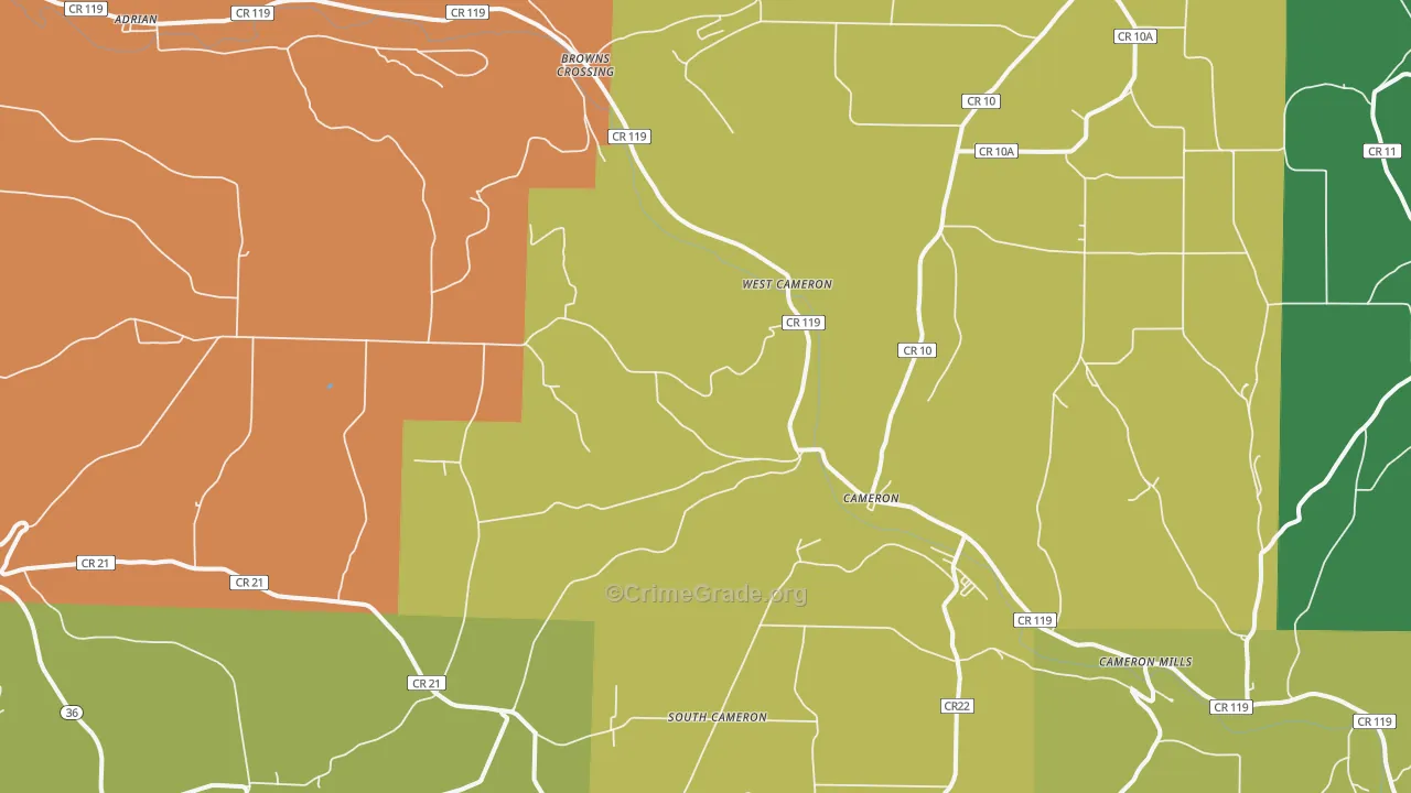 14819, NY Map of Theft Rates