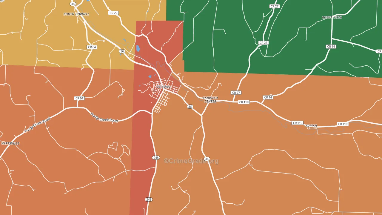 14823, NY Map of Theft Rates