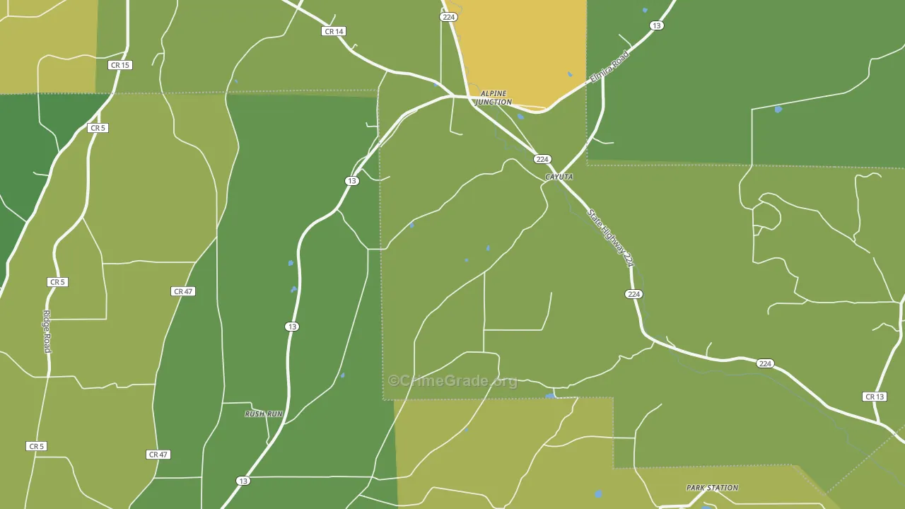 14824, NY Map of Theft Rates