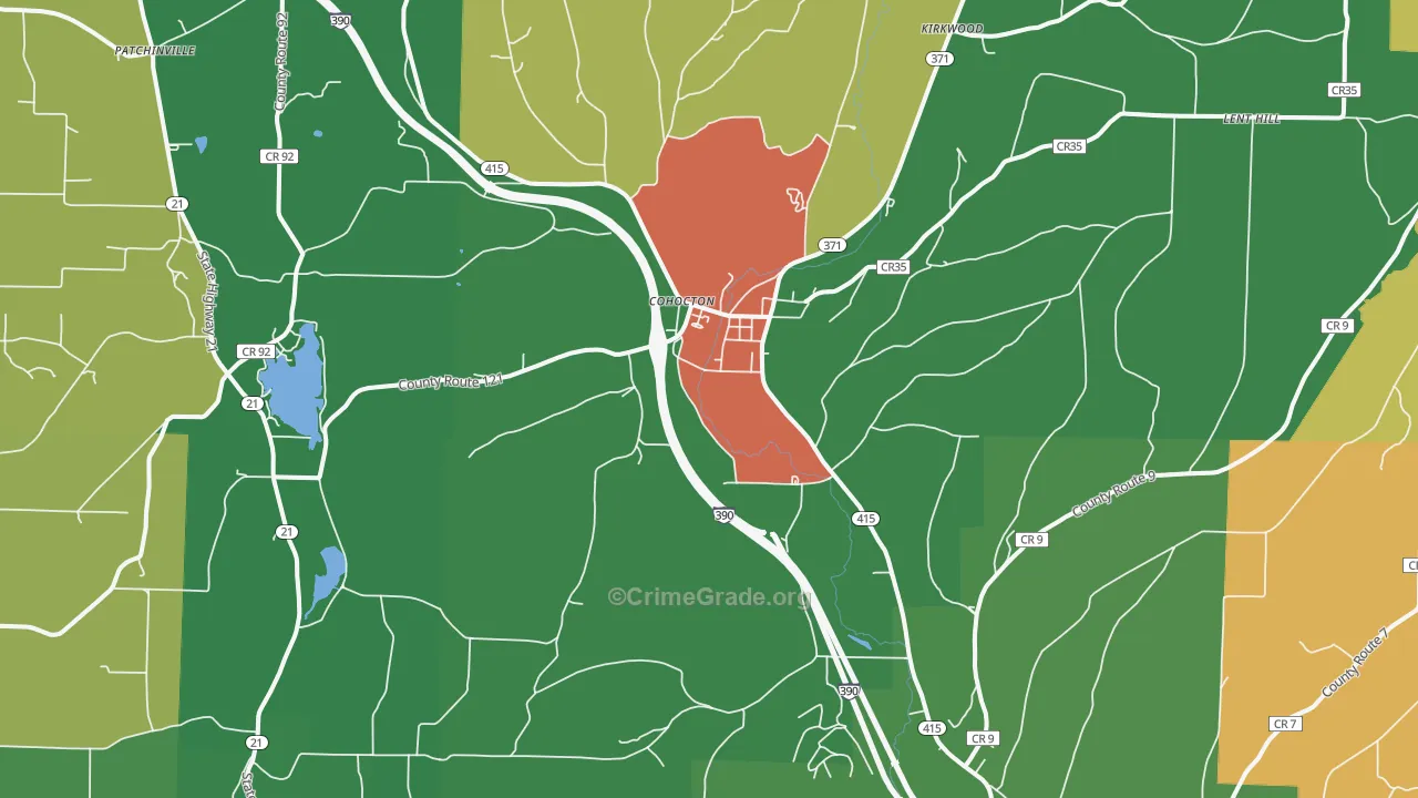 14826, NY Map of Theft Rates