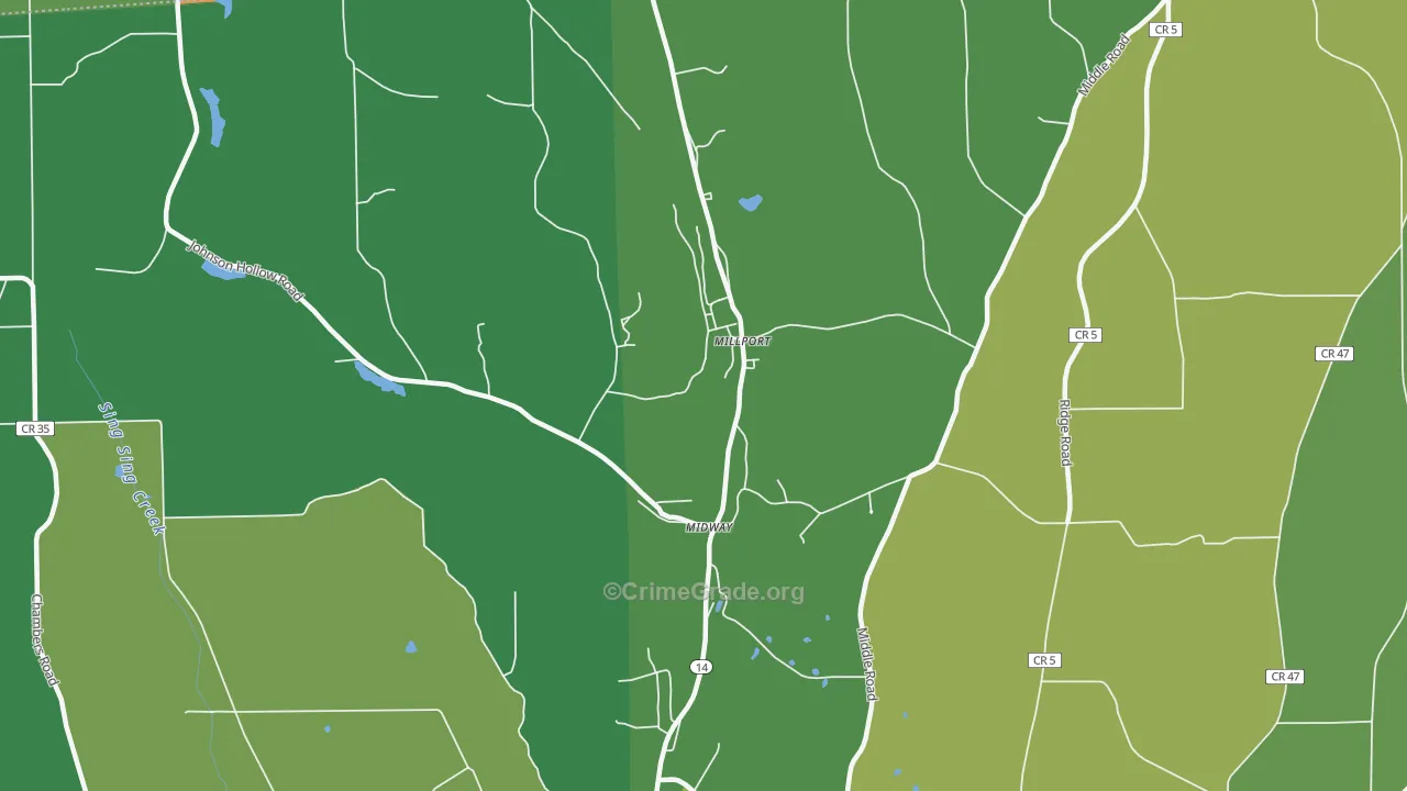 14864, NY Map of Theft Rates