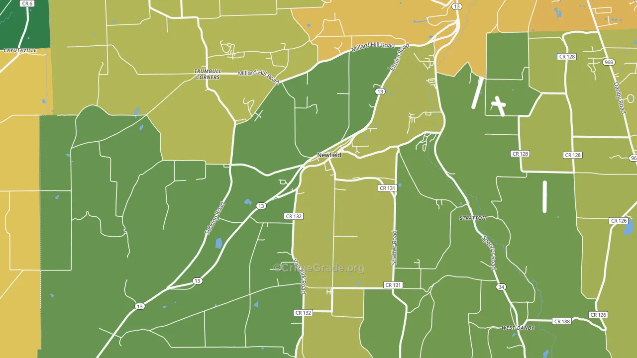 14867, NY Map of Theft Rates