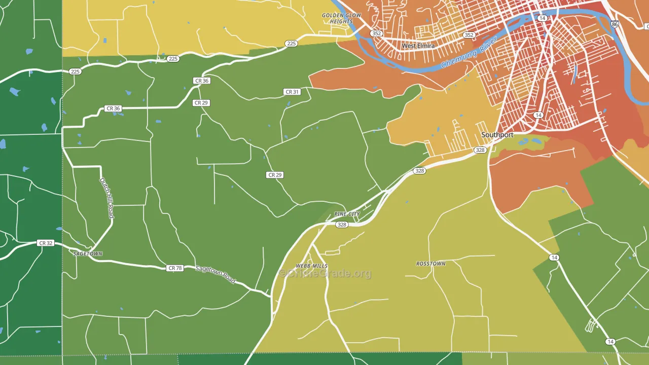 14871, NY Map of Theft Rates