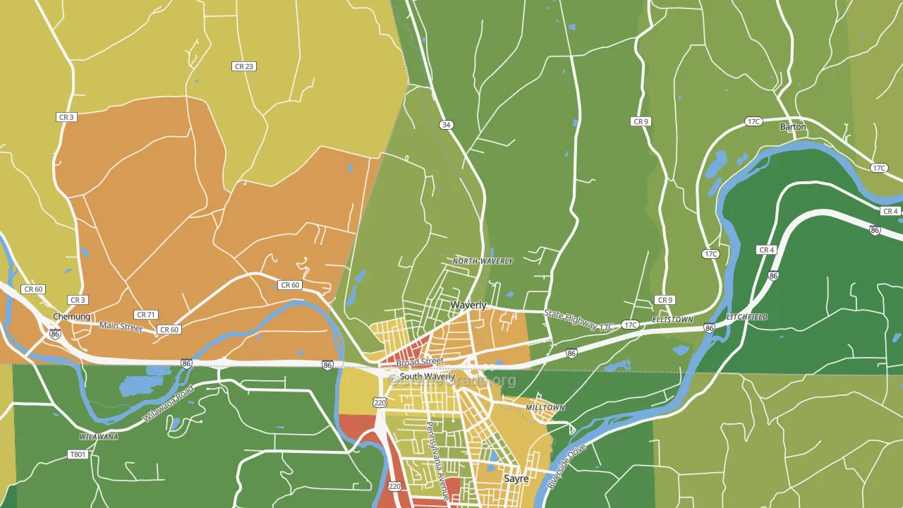 14892, NY Map of Theft Rates