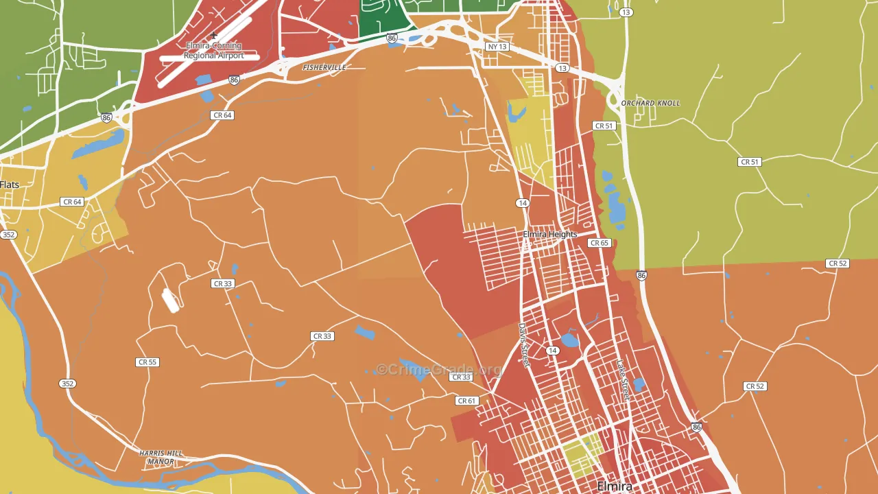 14903, NY Map of Theft Rates