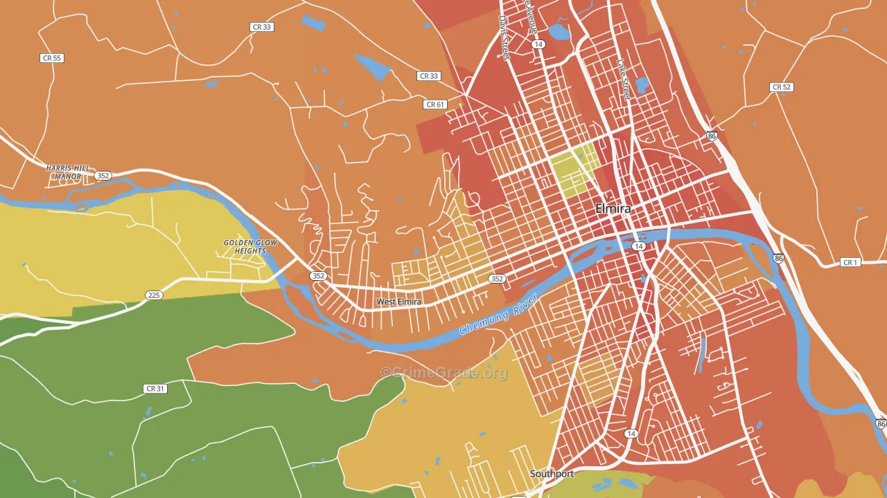 14905, NY Map of Theft Rates