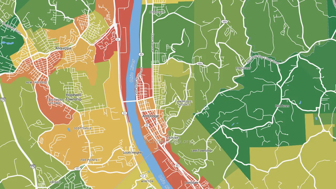 15003, PA Map of Theft Rates