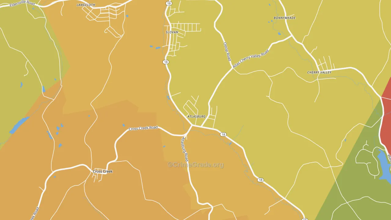 15004, PA Map of Theft Rates