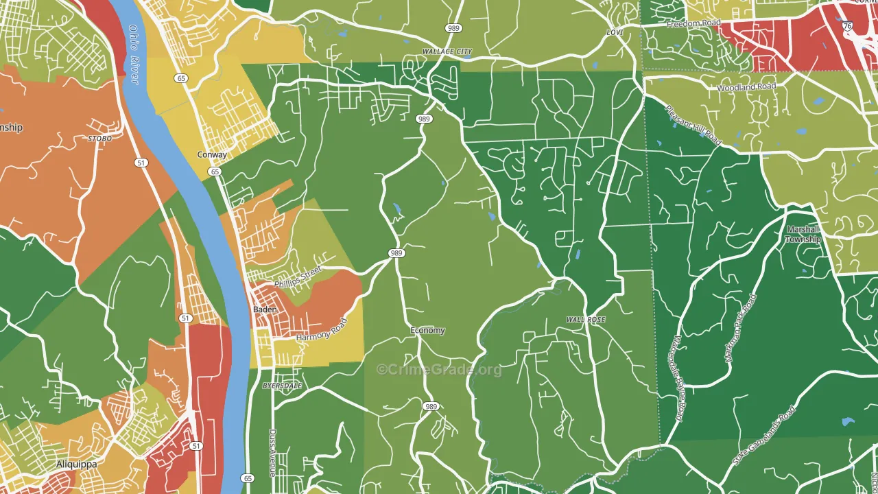 15005, PA Map of Theft Rates