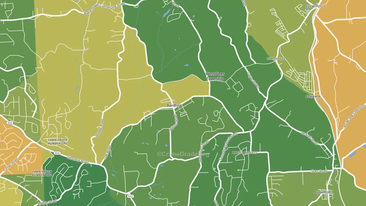 15006, PA Map of Theft Rates