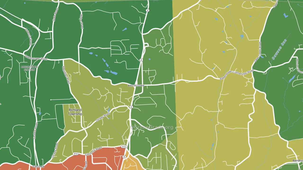 15007, PA Map of Theft Rates