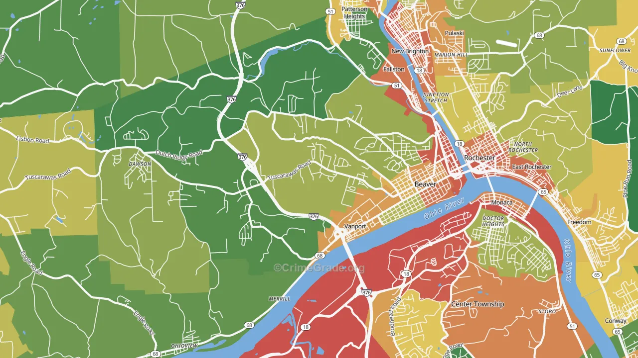 15009, PA Map of Theft Rates
