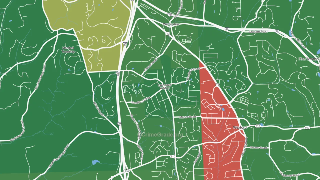 15015, PA Map of Theft Rates