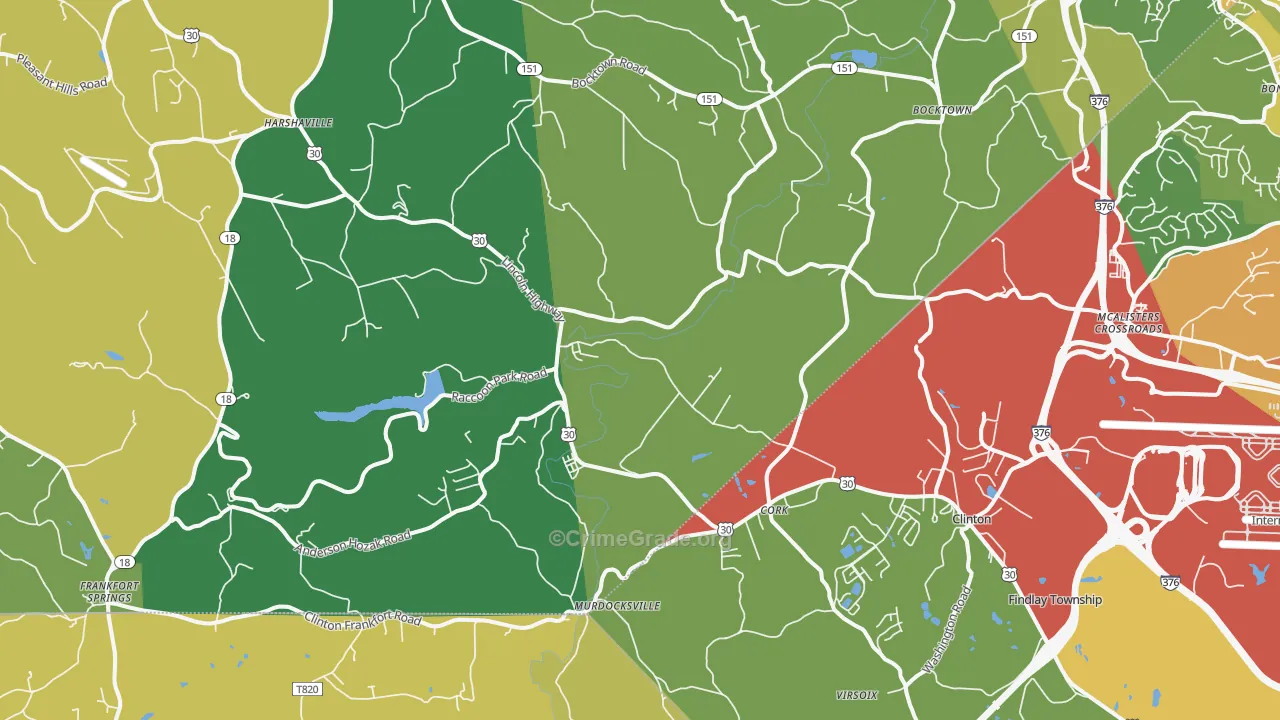 15026, PA Map of Theft Rates