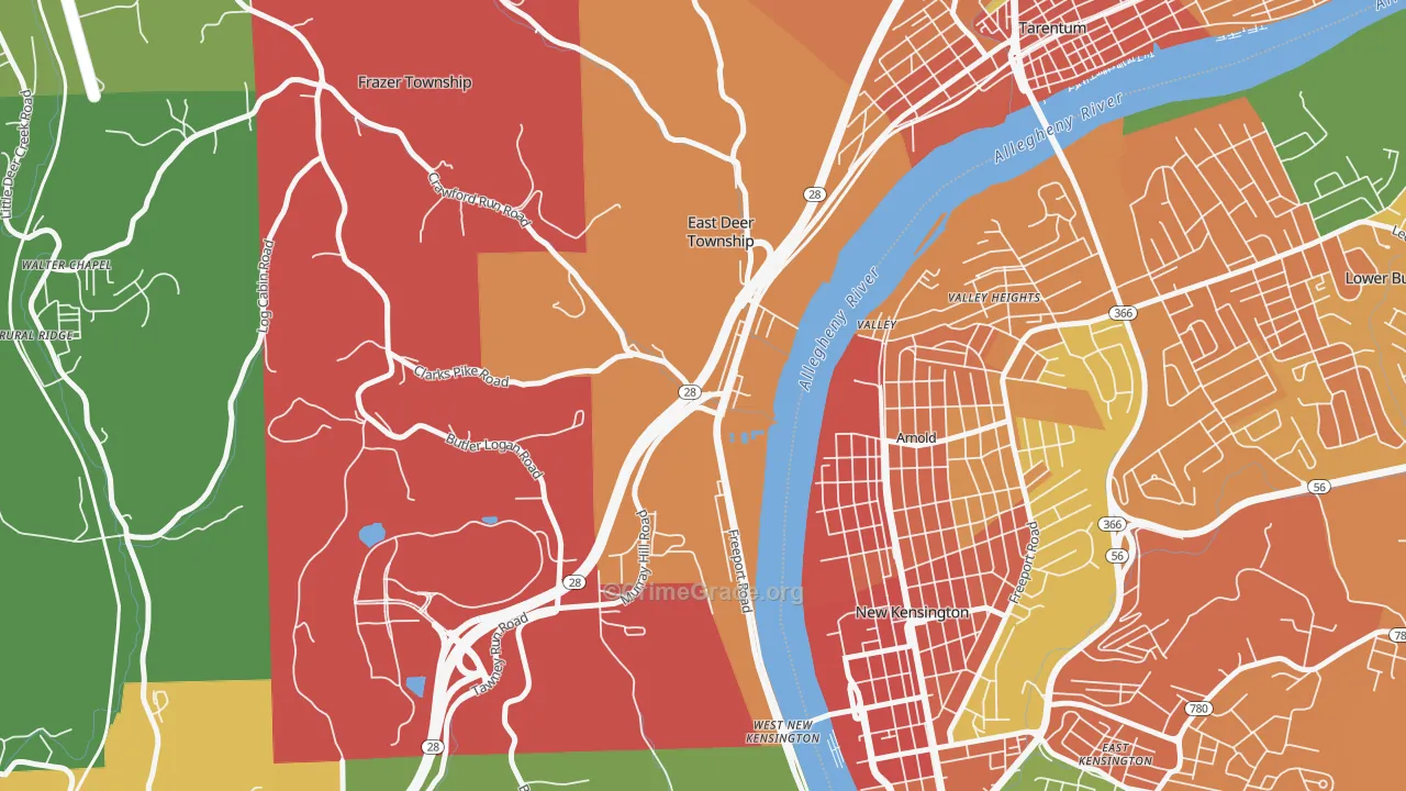 15030, PA Map of Theft Rates