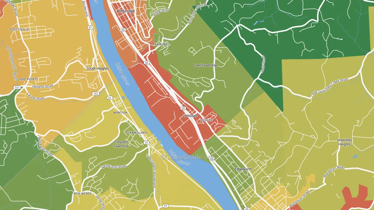 15056, PA Map of Theft Rates