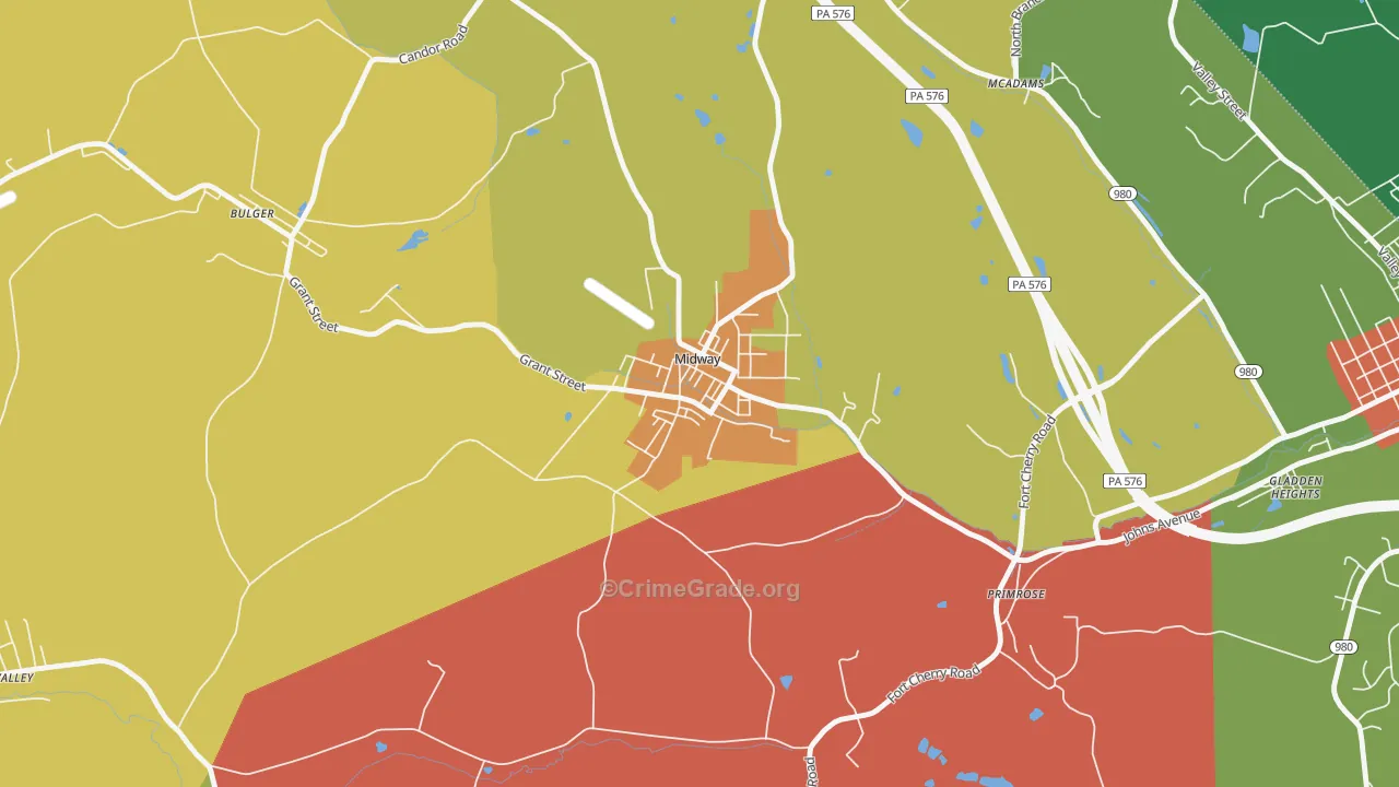 15060, PA Map of Theft Rates