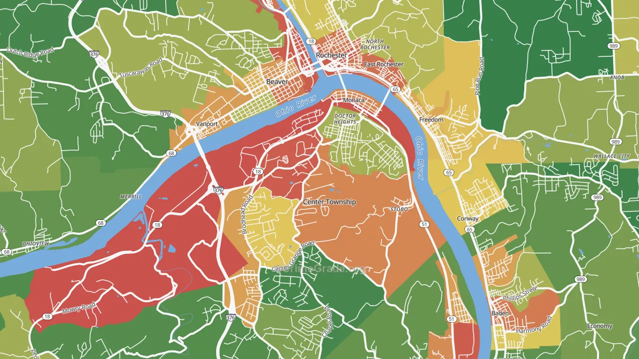 15061, PA Map of Theft Rates