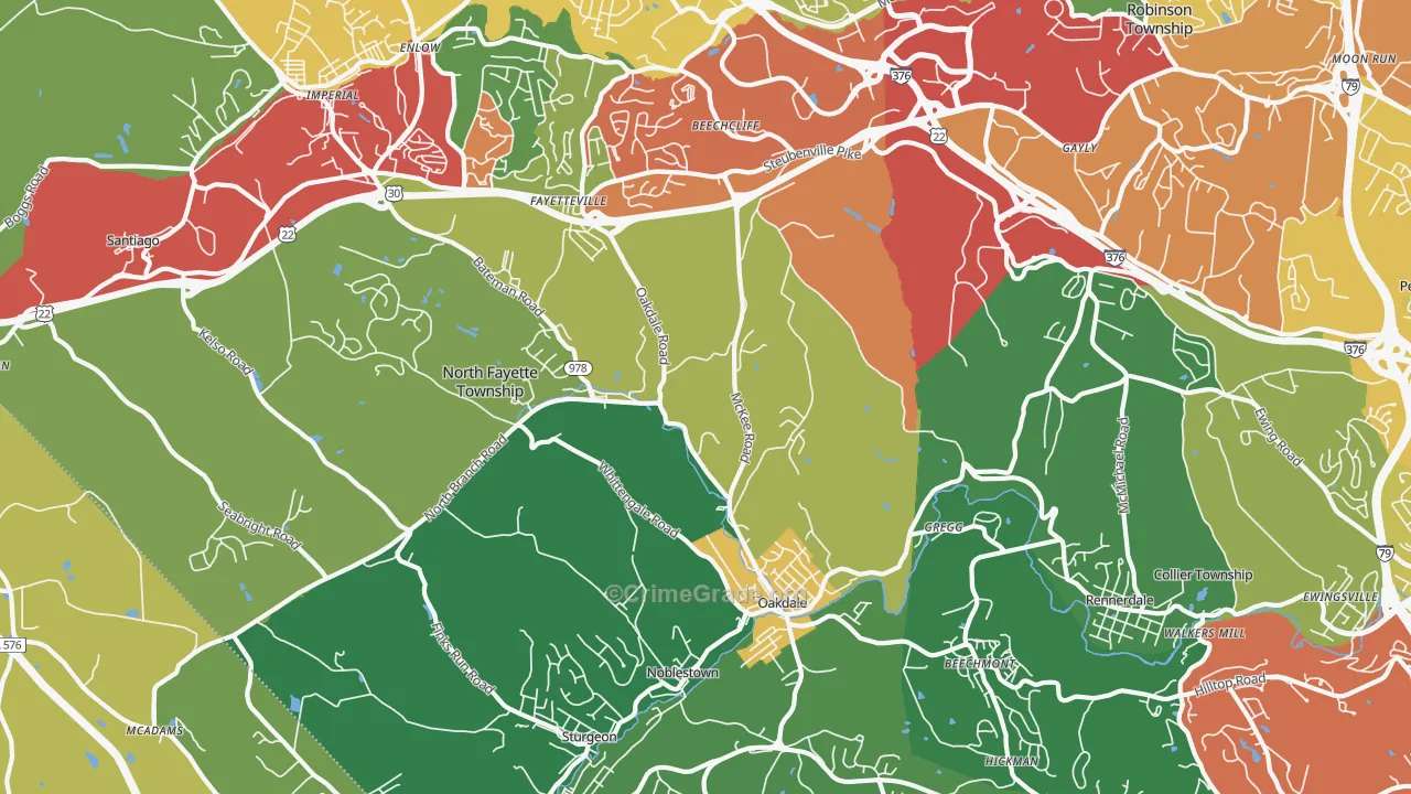 15071, PA Map of Theft Rates