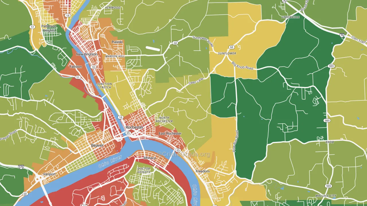 15074, PA Map of Theft Rates