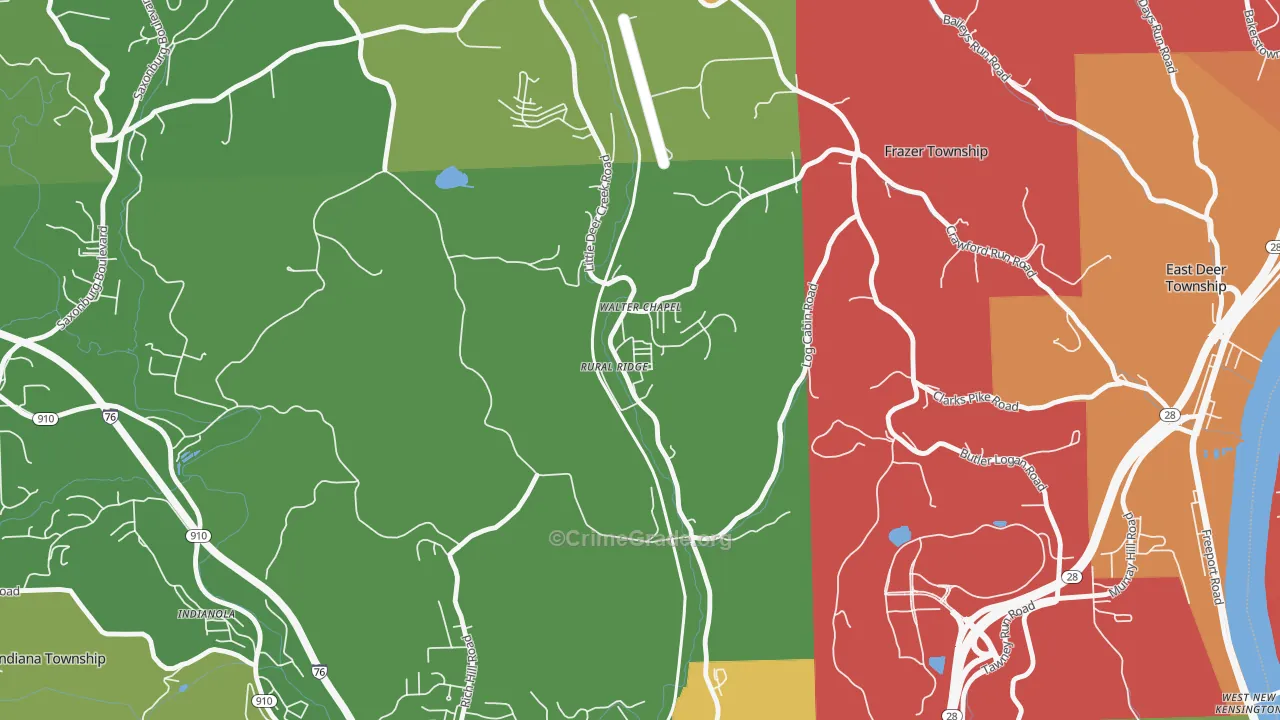 15075, PA Map of Theft Rates