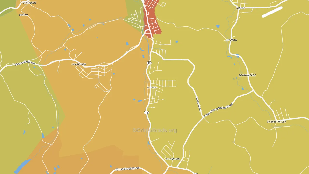 15078, PA Map of Theft Rates