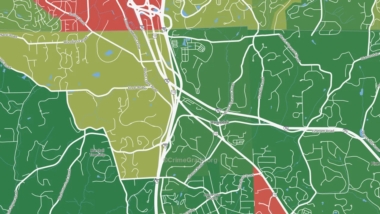 15086, PA Map of Theft Rates